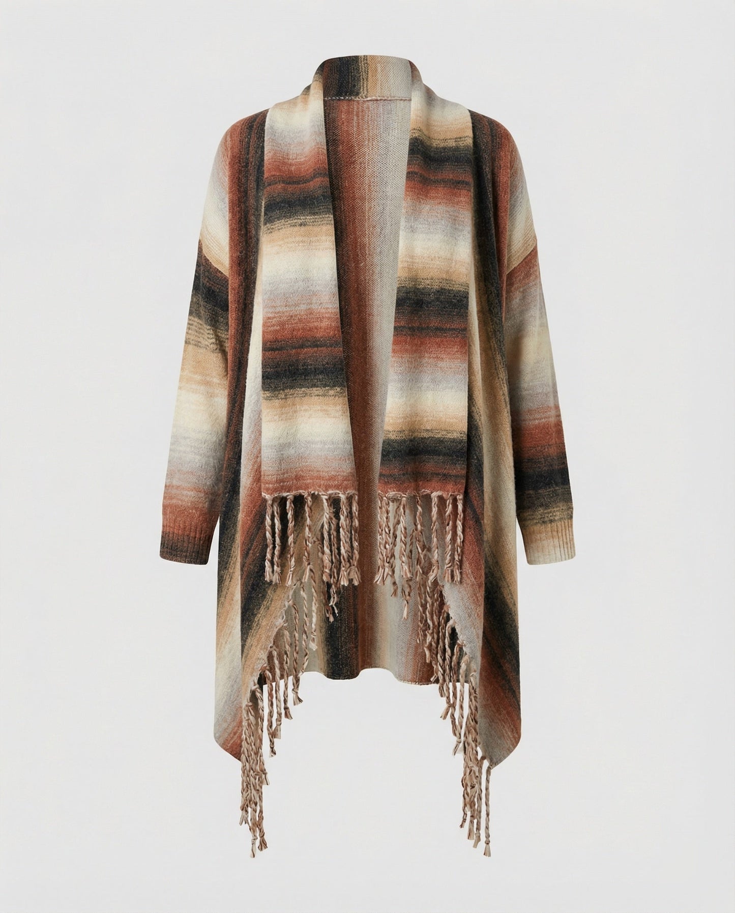 Streifige Poncho Weste Schick Modisch Damenschal