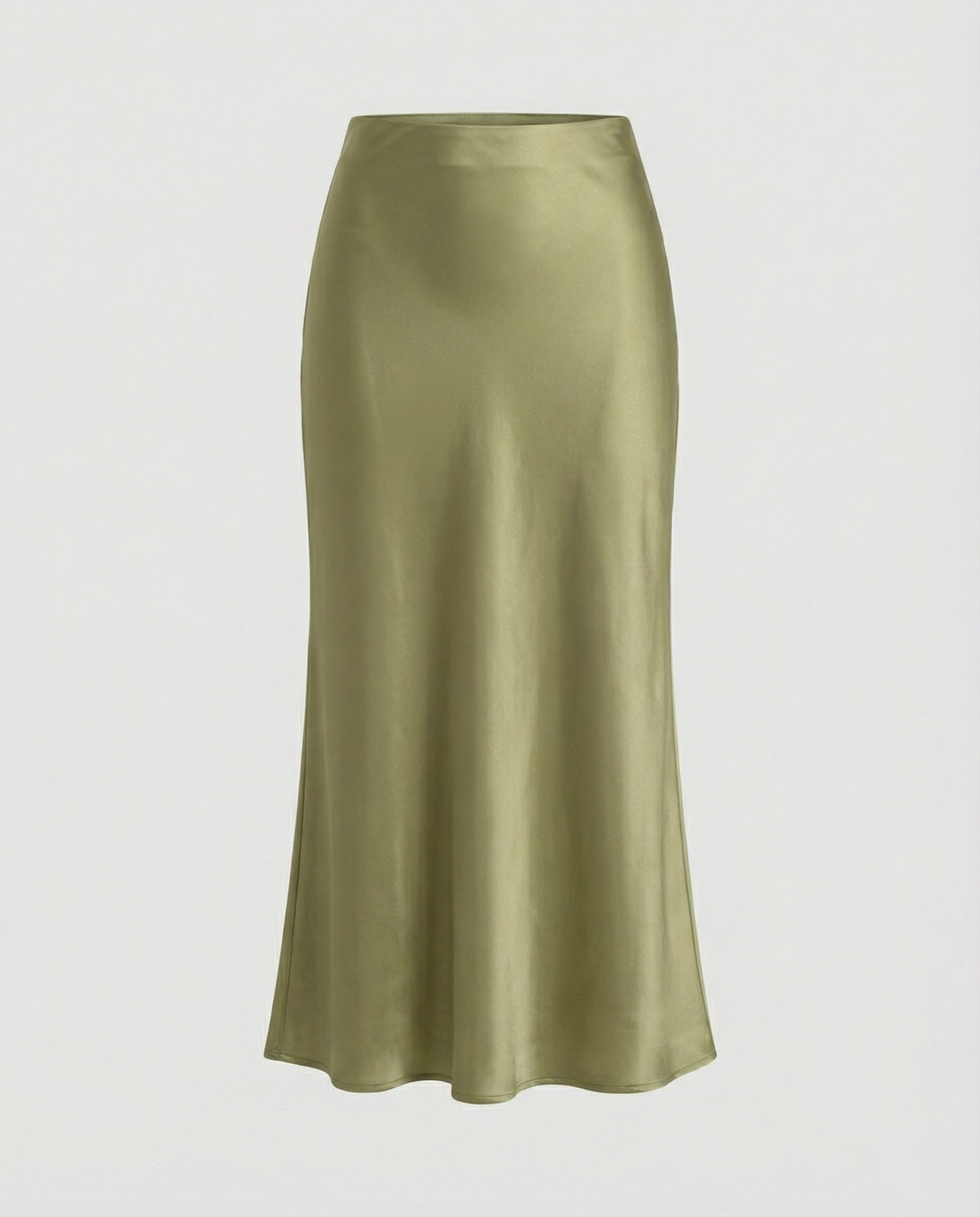Damen Maxikleid aus Satin Glatt Elegant