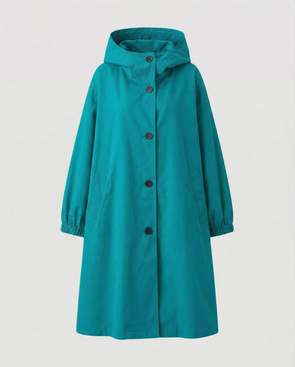 Lange Damenjacke mit Kapuze Stilvoll Modern
