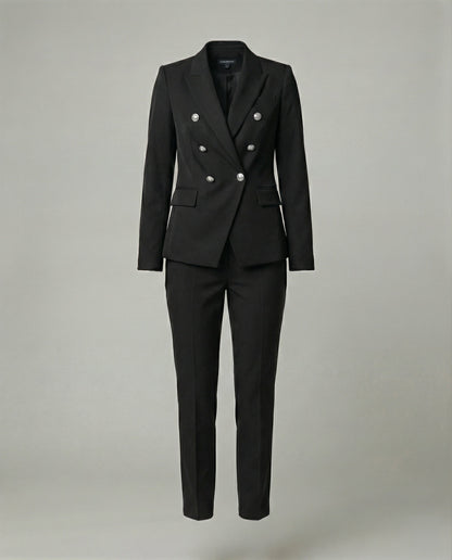 Damen Blazer Satz Schick Modern Knopf