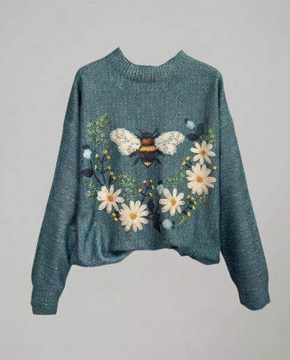 Modischer Damenpullover Großstadt Chic