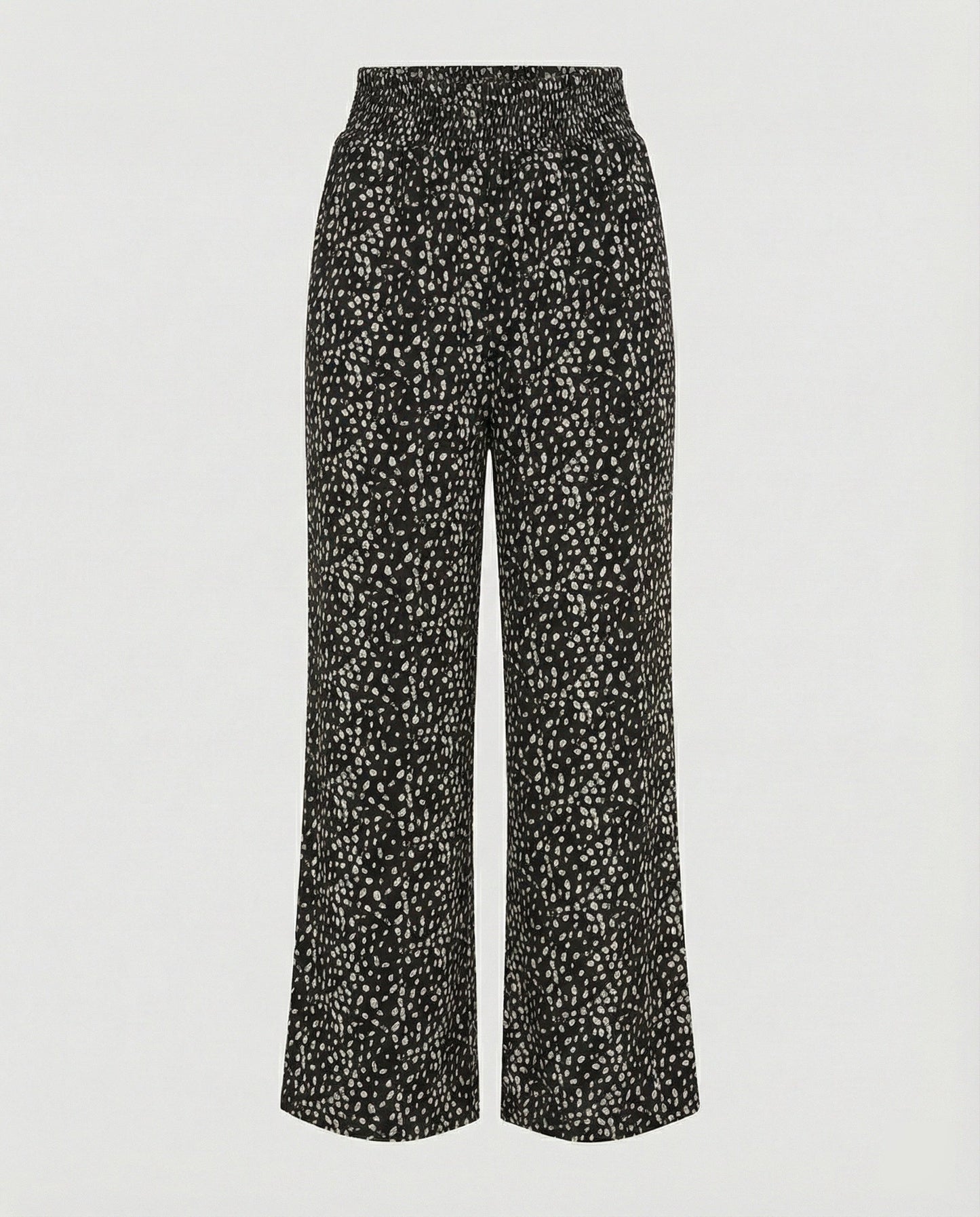 Weite Damen Leinenhose Elastischer Bund Lässiger Schnitt