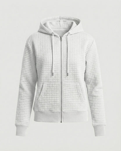 Damen Hoodie Zip Up Freizeitjacke Sportlich