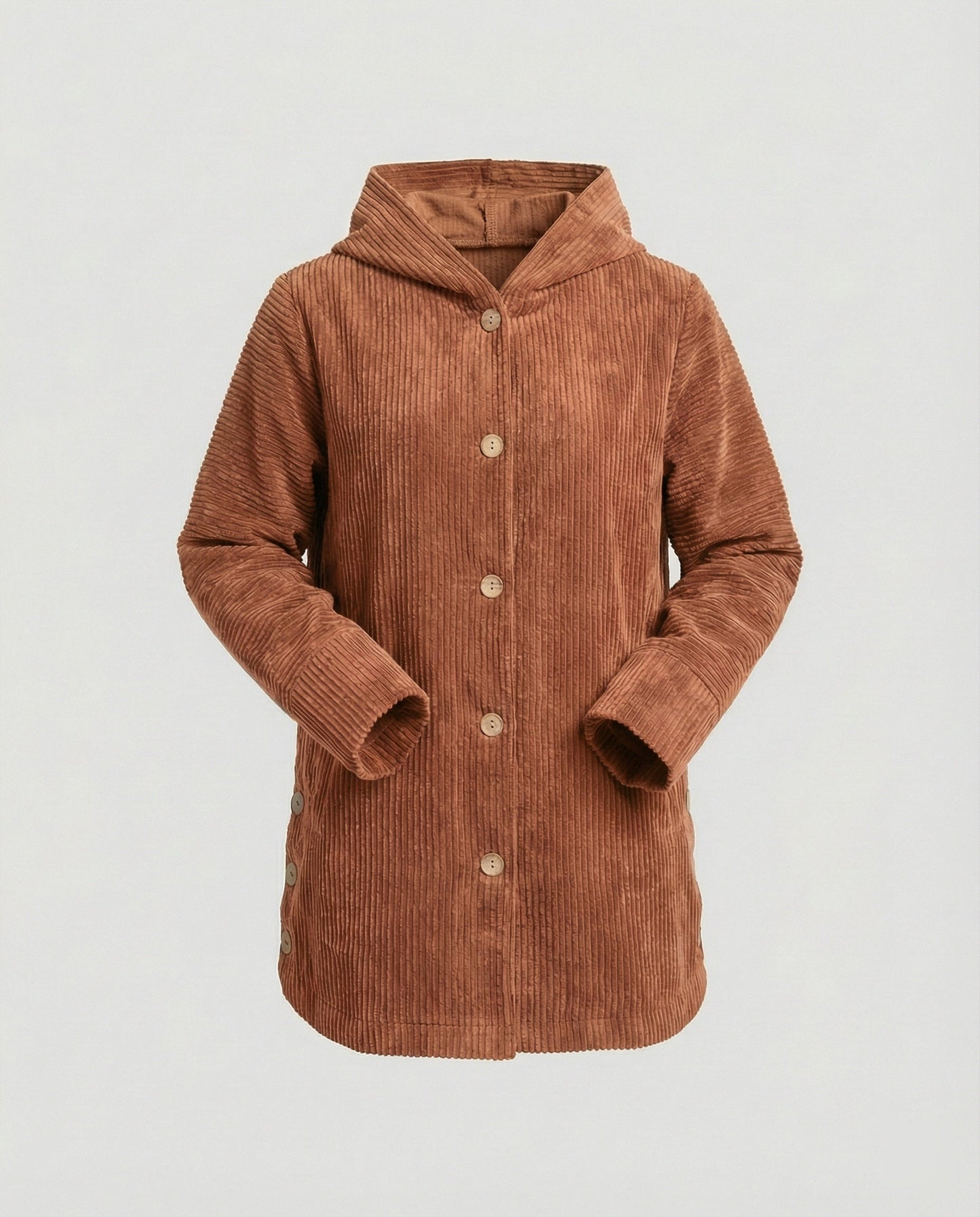 Damen Cordjacke Kapuzenjacke Warm
