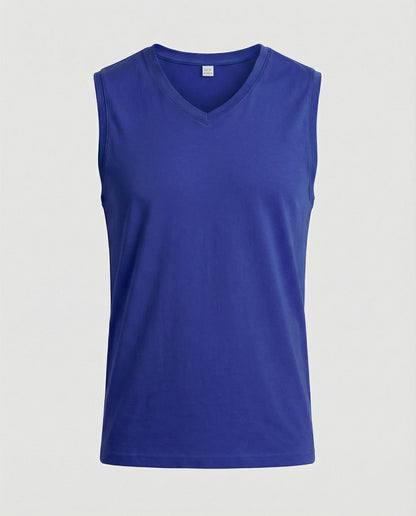 Herren Tanktop Ärmellos Stretch V-Ausschnitt Sportlich