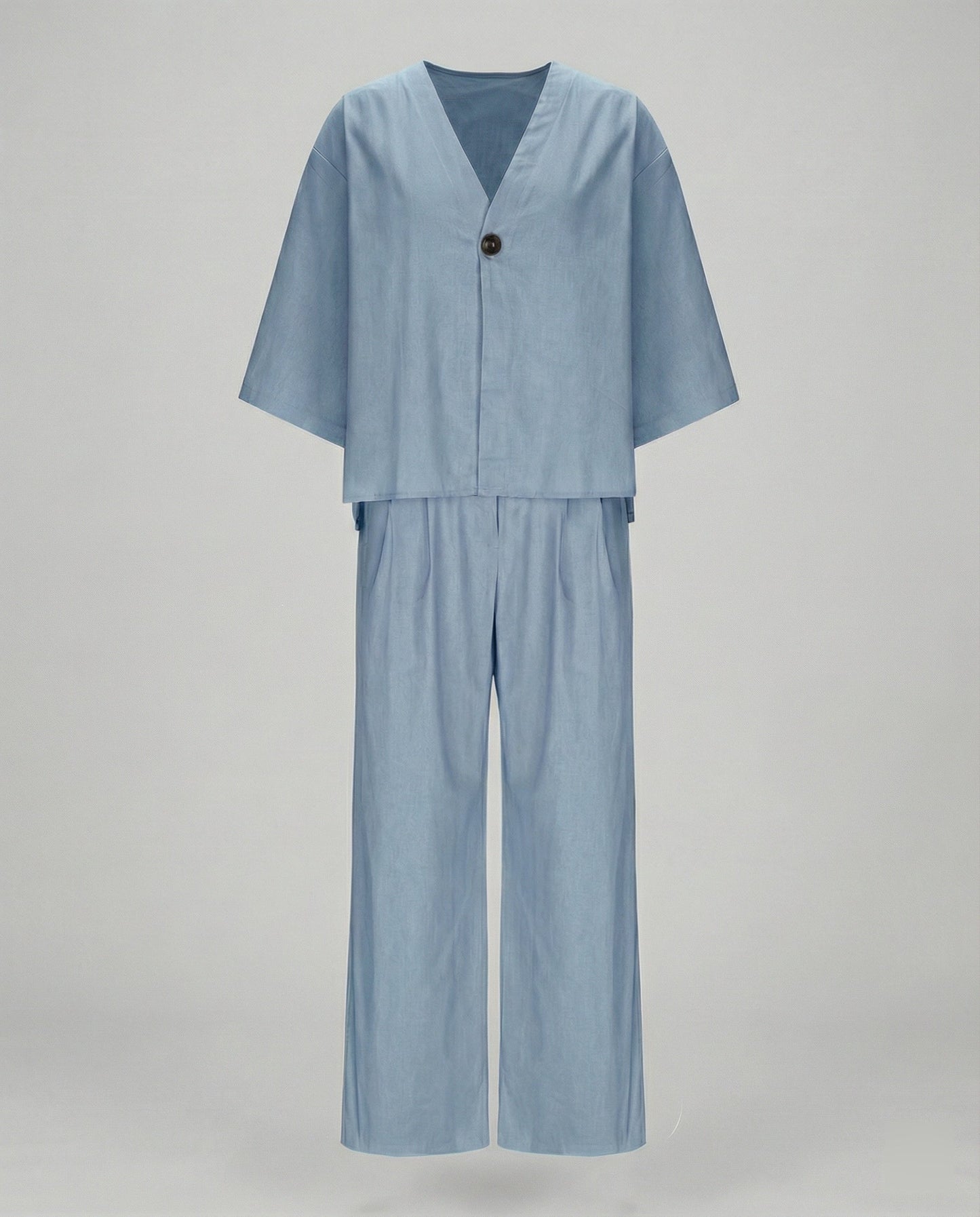 Damen Zweiteiler Oversized Bluse Set Modern