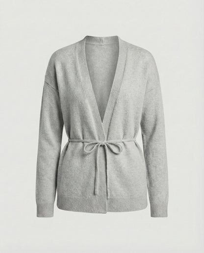 Damen Strickjacke Mit Gürtel Übergröße - BerlinGlamour