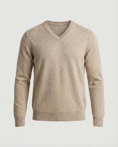 Feinstrick Pullover V-Ausschnitt Herren