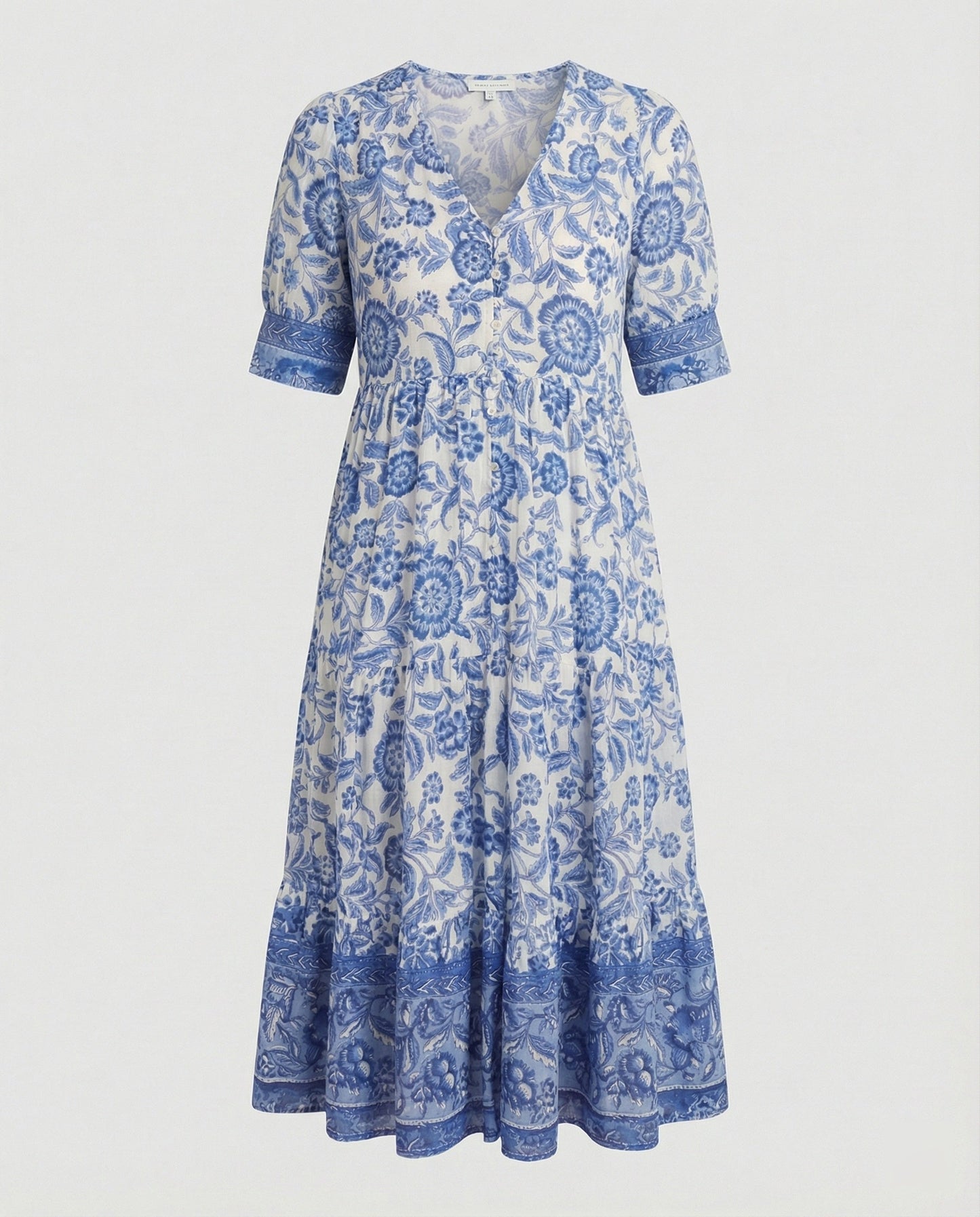 Damen Maxikleid Blumenmuster Sommerkleid Lang