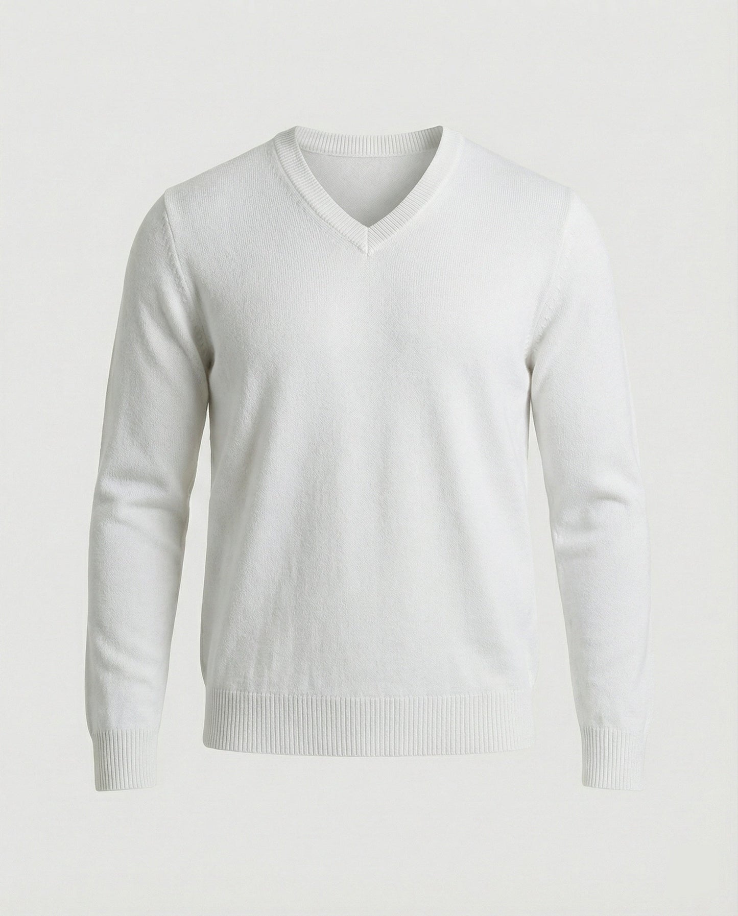 Feinstrick Pullover V-Ausschnitt Herren