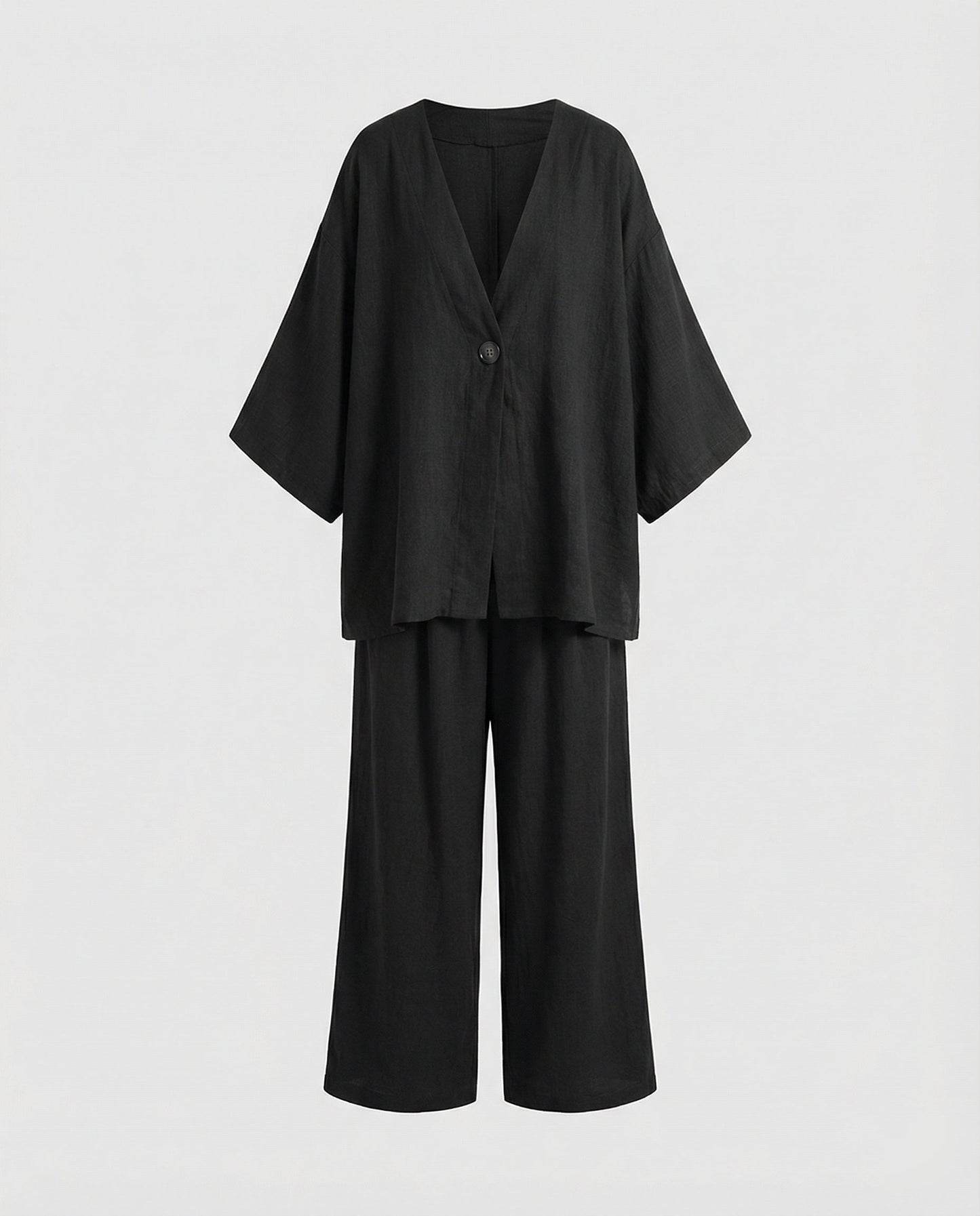 Damen Zweiteiler Oversized Bluse Set Modern