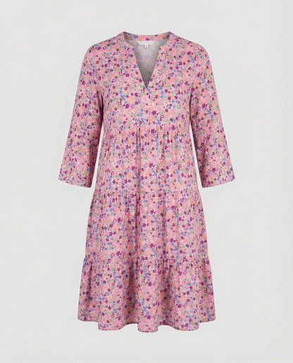 Sommerkleid Damen Leicht und Luftig Blumenprint