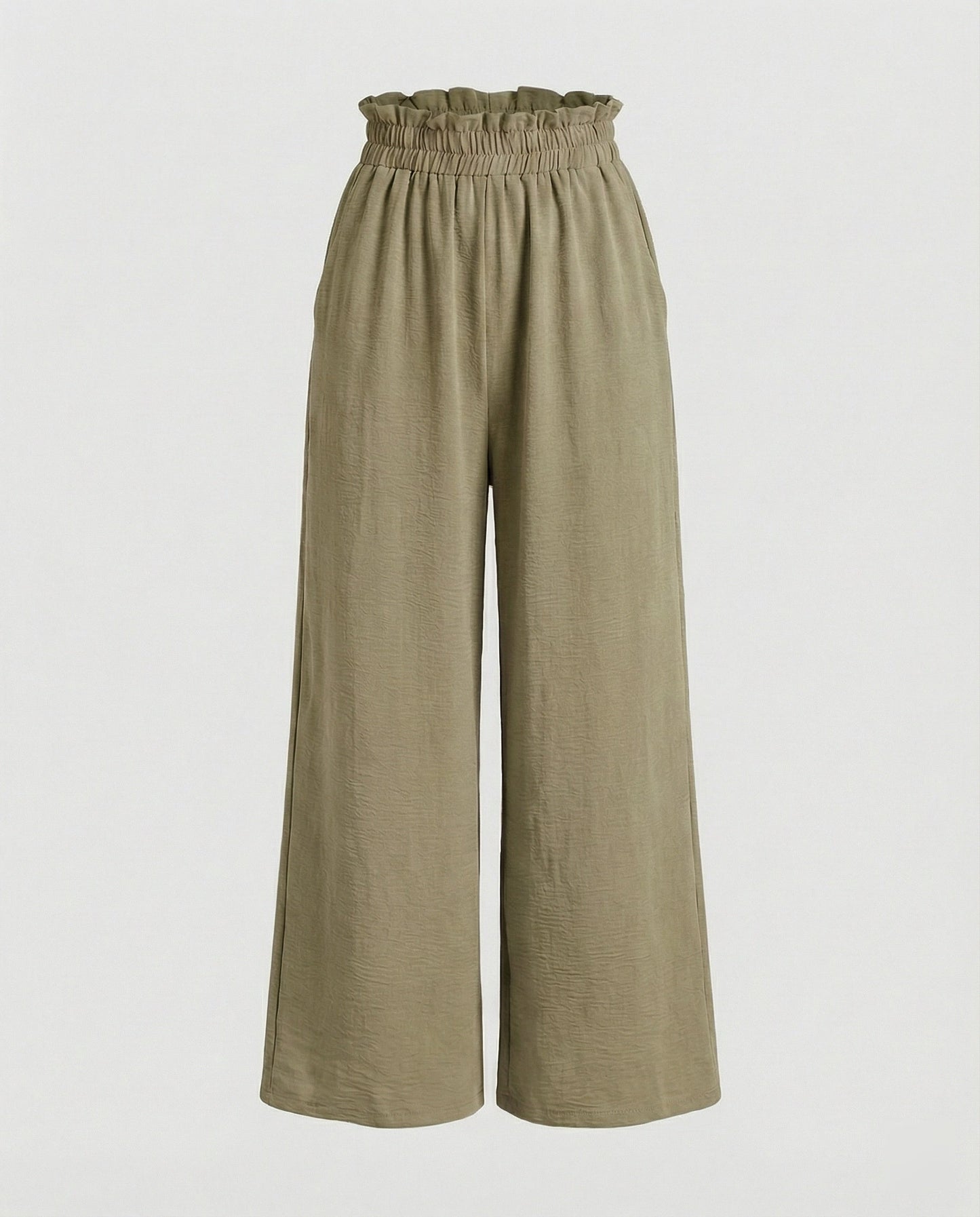 Damen Hosen Weite Bein Culotte Elastisch Bequem