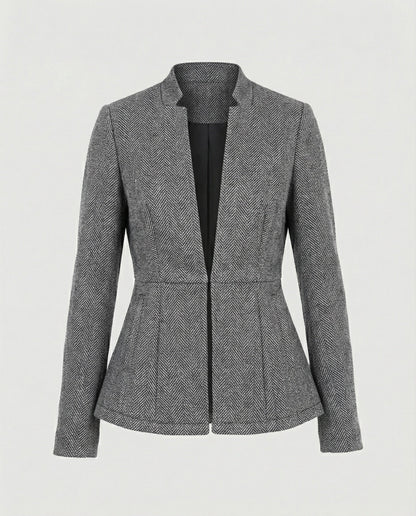 Ärmellose Damen Blazer Hahnentritt Style