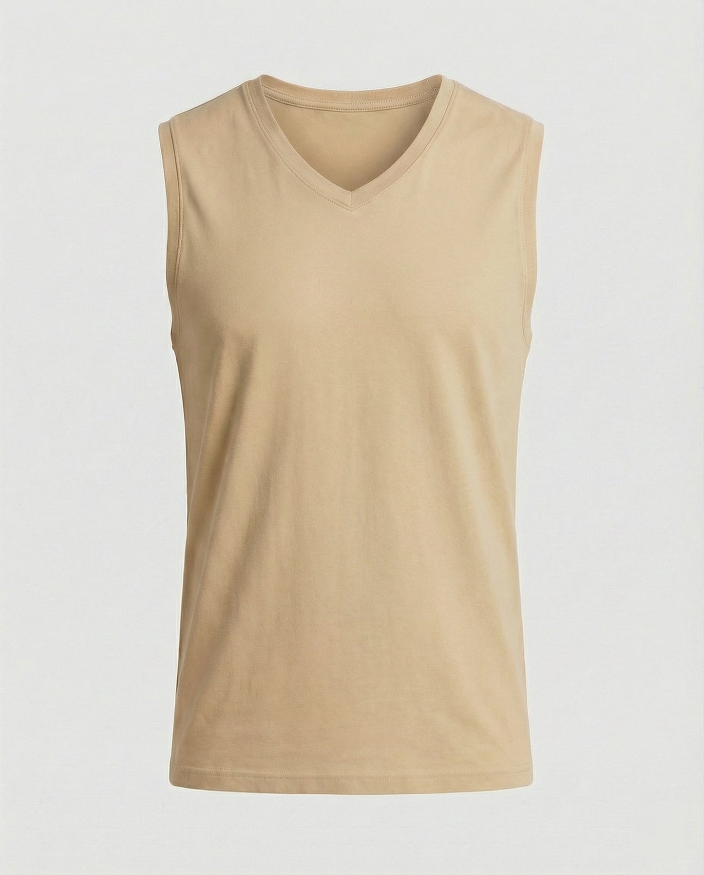 Herren Tanktop Ärmellos Stretch V-Ausschnitt Sportlich
