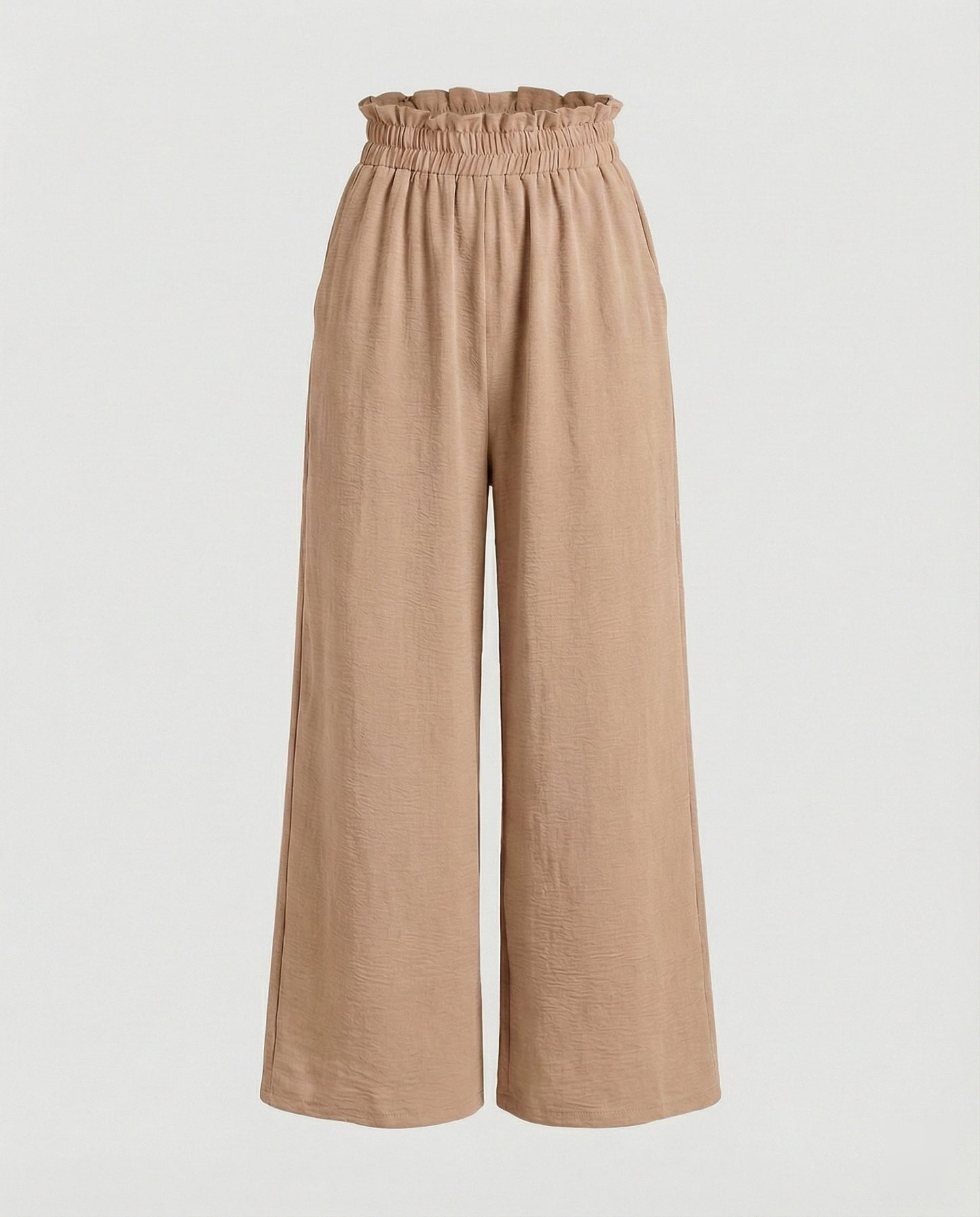 Damen Hosen Weite Bein Culotte Elastisch Bequem