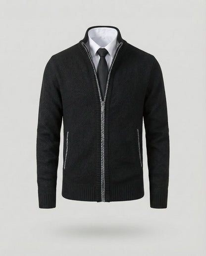 Herren Strickjacke Elegante Reißverschluss Steppjacke