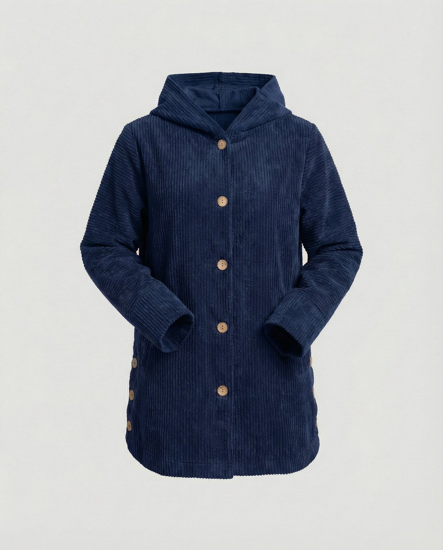 Damen Cordjacke Kapuzenjacke Warm