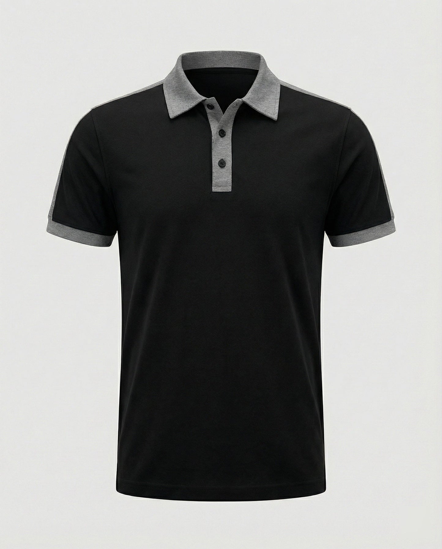 Herren Poloshirt Kontrastkragen Modern Slimfit