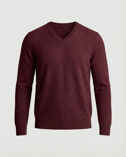 Feinstrick Pullover V-Ausschnitt Herren