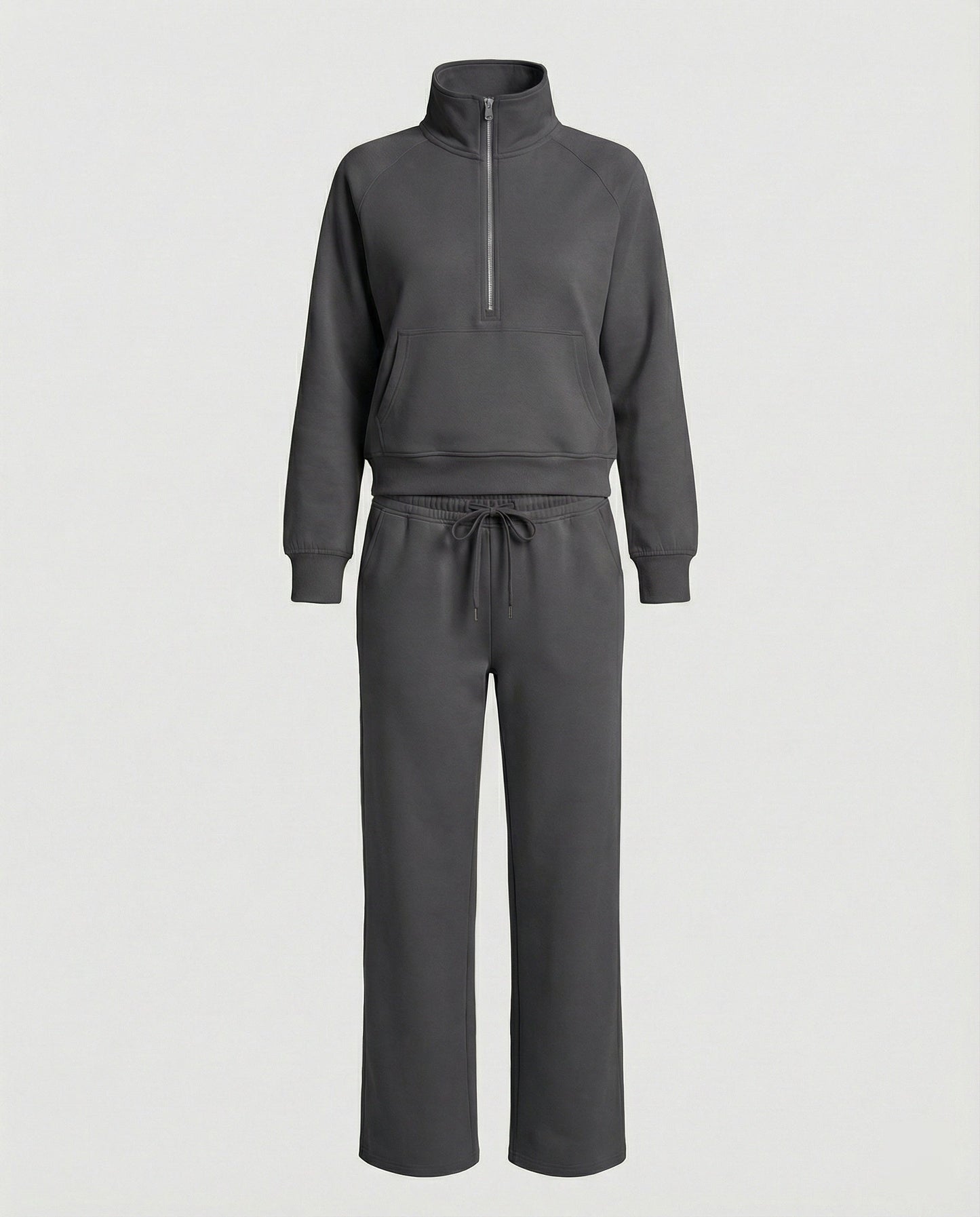 Damen Jogginganzug Hochkragen Sportlich Warm