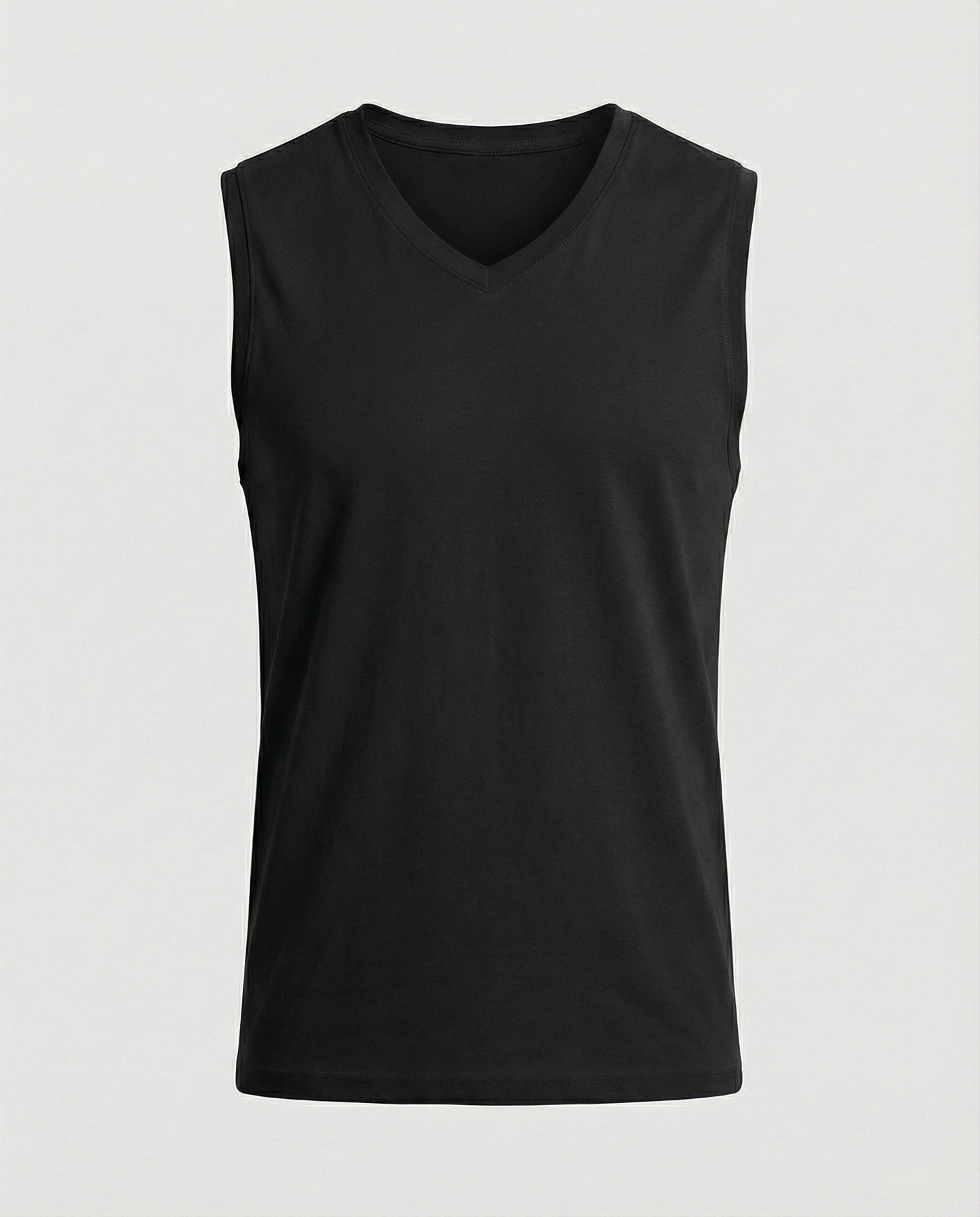Herren Tanktop Ärmellos Stretch V-Ausschnitt Sportlich