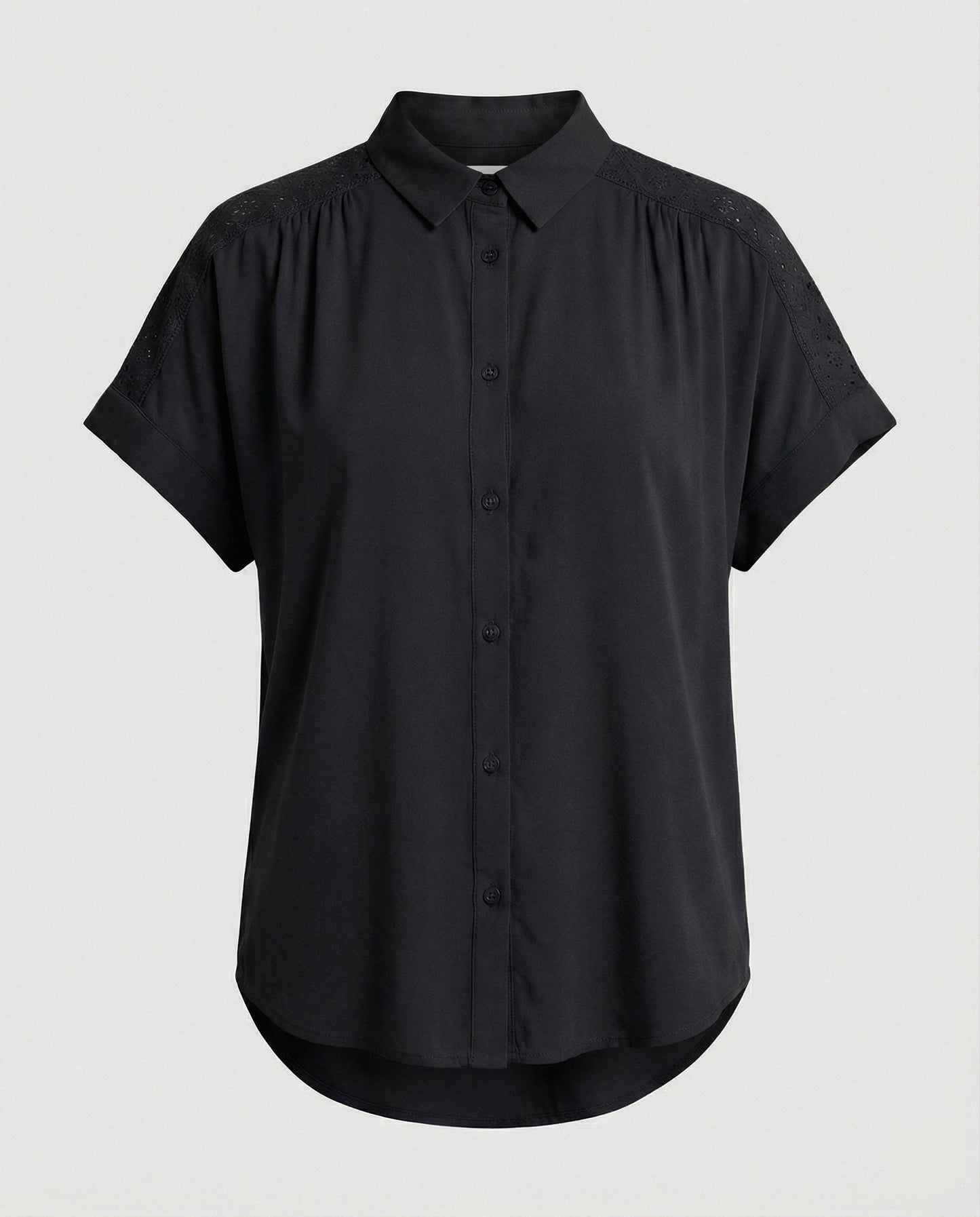 Damen Blusentop Kurzarm Häkel Top Sommer