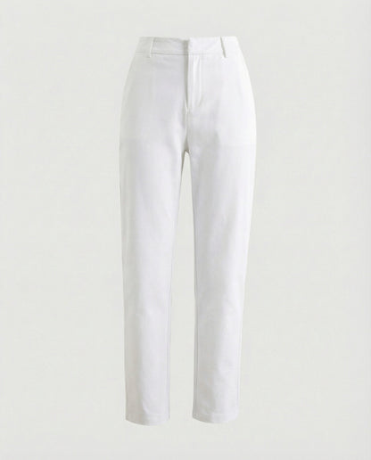 Damen Chino Hose Hochwertig Slim Fit Bequem