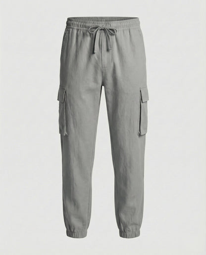 Herren Jogginghose Cargo-Style Elastisch Reißverschluss