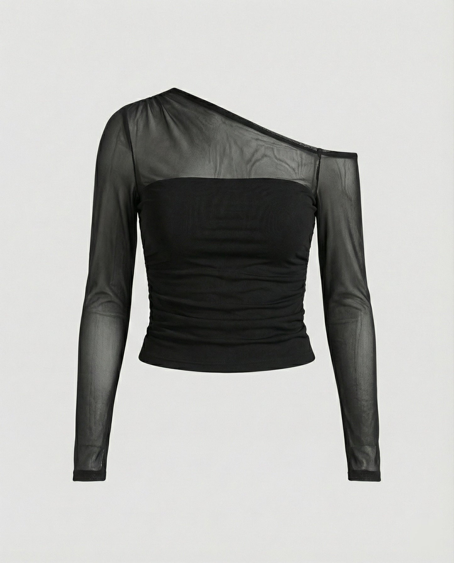 Damen Oberteil Asymmetrisch Schulterfreies Top Elegant