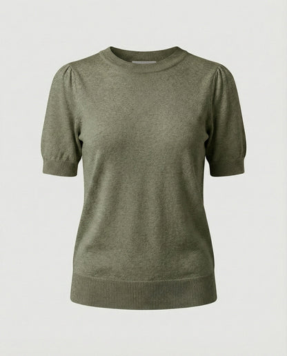 Damen Pullover Kurzarm Baumwolle Modern