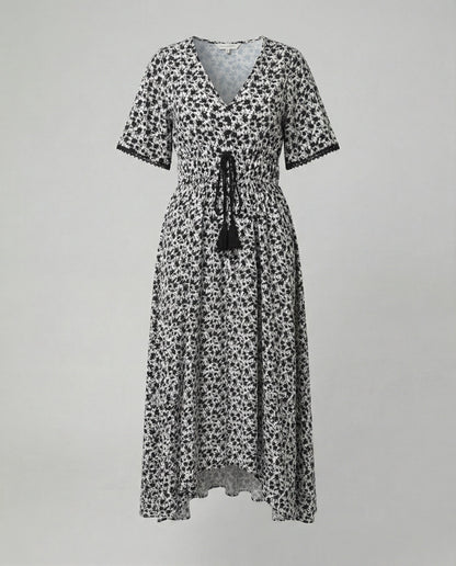Damen Maxikleid Sommer Floral Blumig Lang