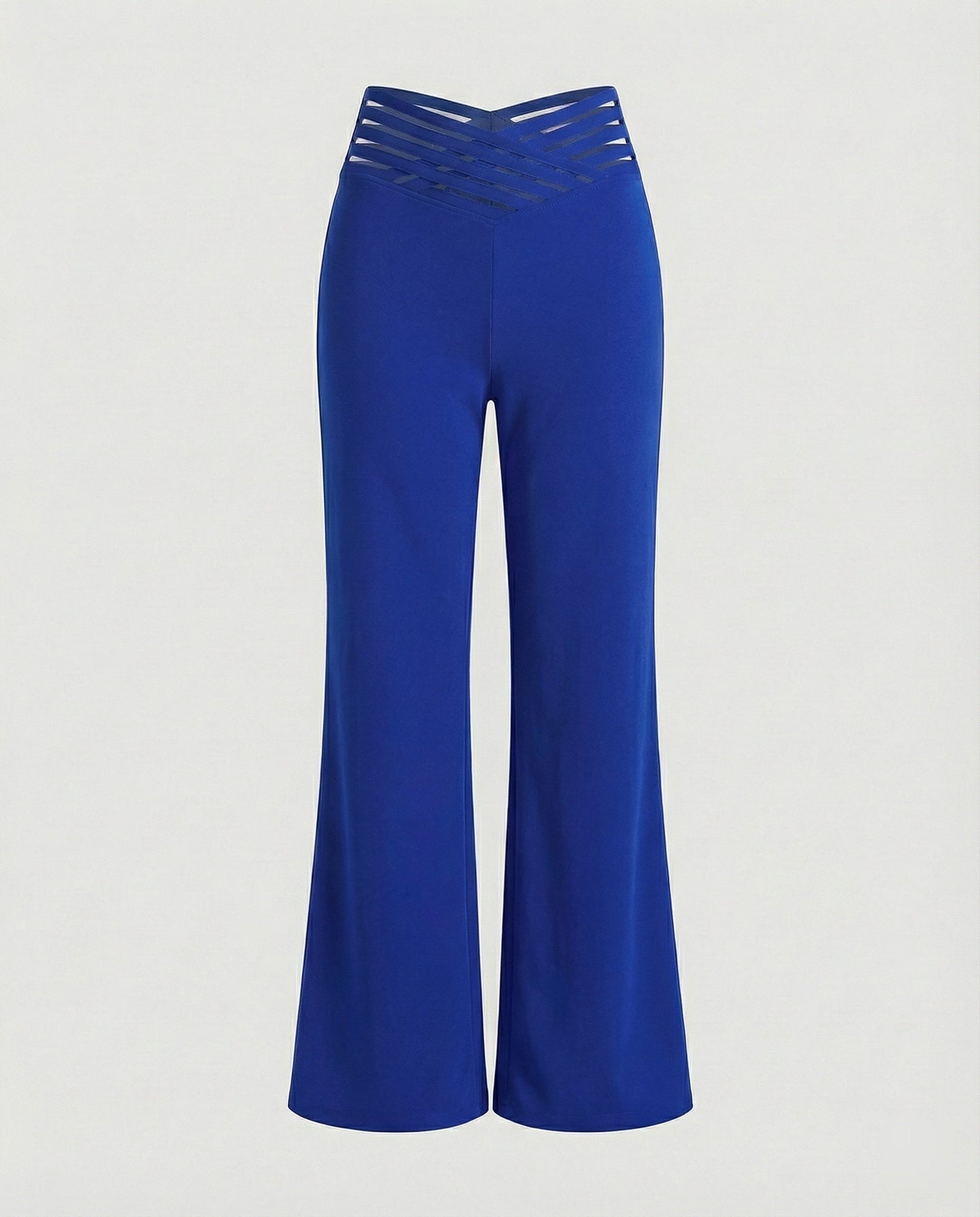 Damen Palazzo-Hose Weit Bequem Mit Cut-Outs Trendy