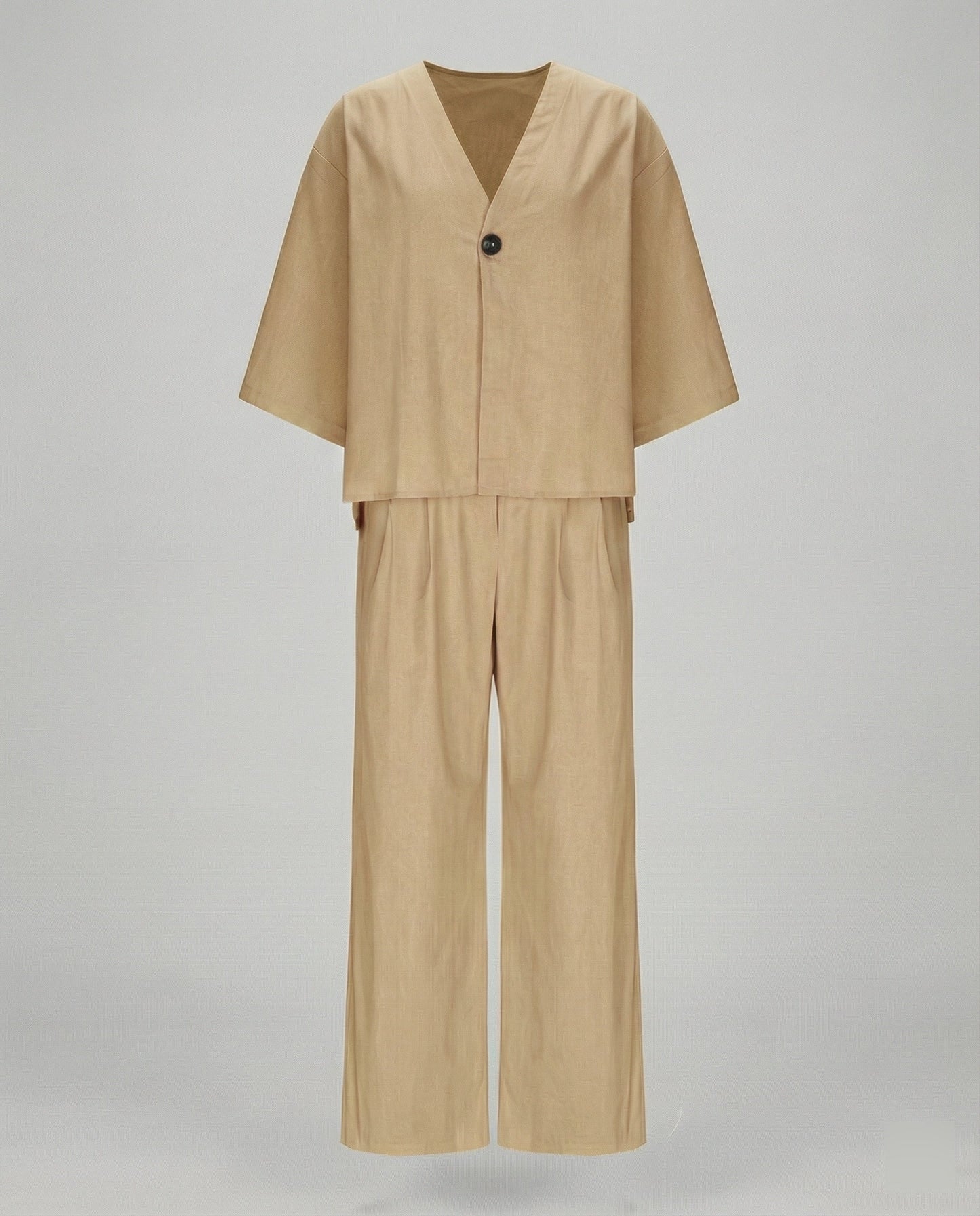Damen Zweiteiler Oversized Bluse Set Modern