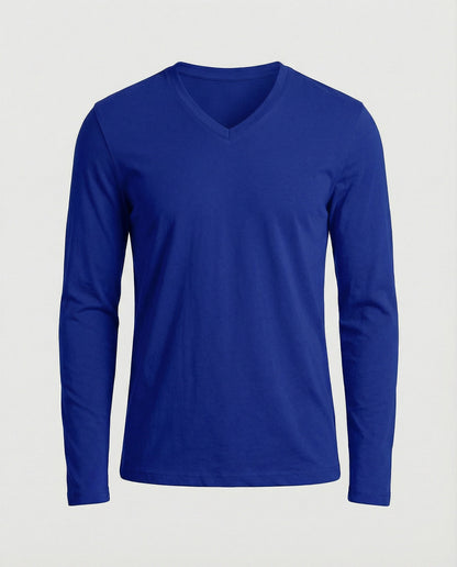 Herren Langarmshirt V-Ausschnitt Modern Trendy