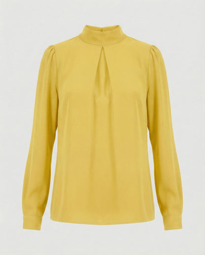 Damen Bluse Elegante Stehkragen Spitze Bluse