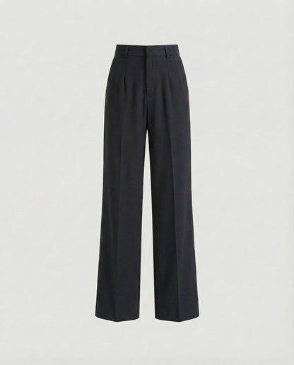Weite Damen Stoffhose mit Bügelfalte Elegant