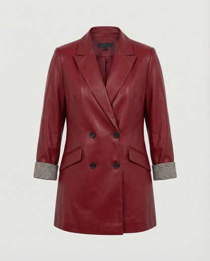 Damen Blazer Doppelreihig Kontrast Ärmel Modern Berlin