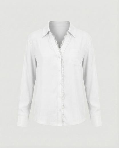 Damenbluse Spitze Elegant Frauenbluse