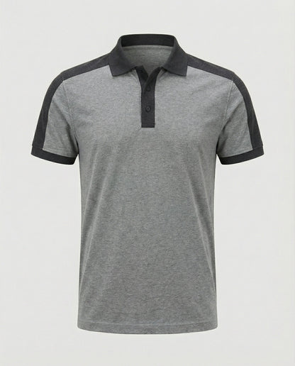 Herren Poloshirt Kontrastkragen Modern Slimfit