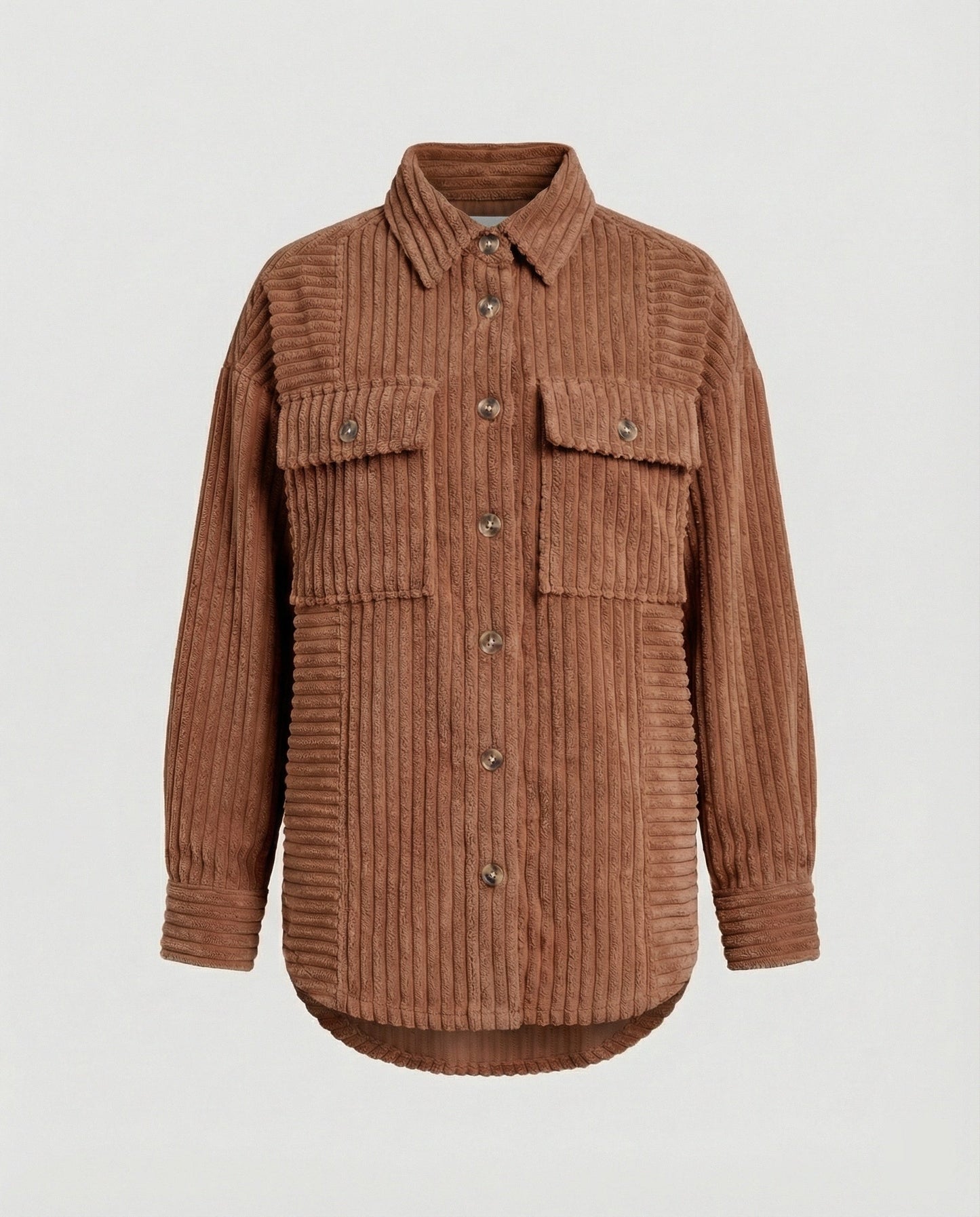 Lässige Damen Cordjacke Mit Taschen Bequem