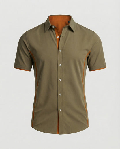 Herren Kurzarmhemd Slim Fit Modern