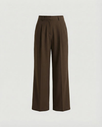 Damen Anzughose High Waist Elegant Faltenrock Hose