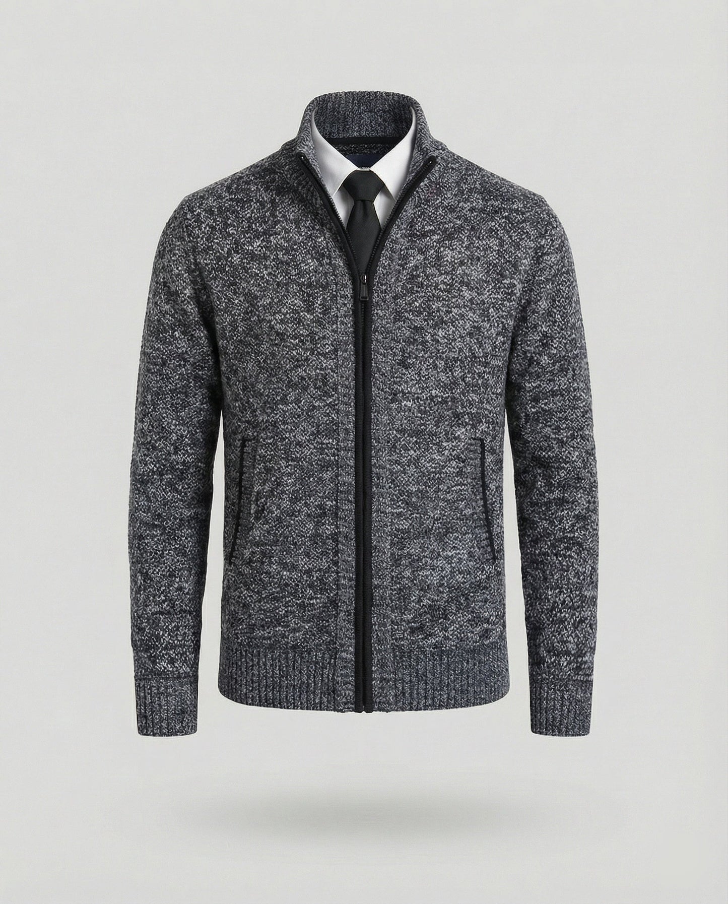 Herren Strickjacke Elegante Reißverschluss Steppjacke
