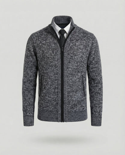 Herren Strickjacke Elegante Reißverschluss Steppjacke