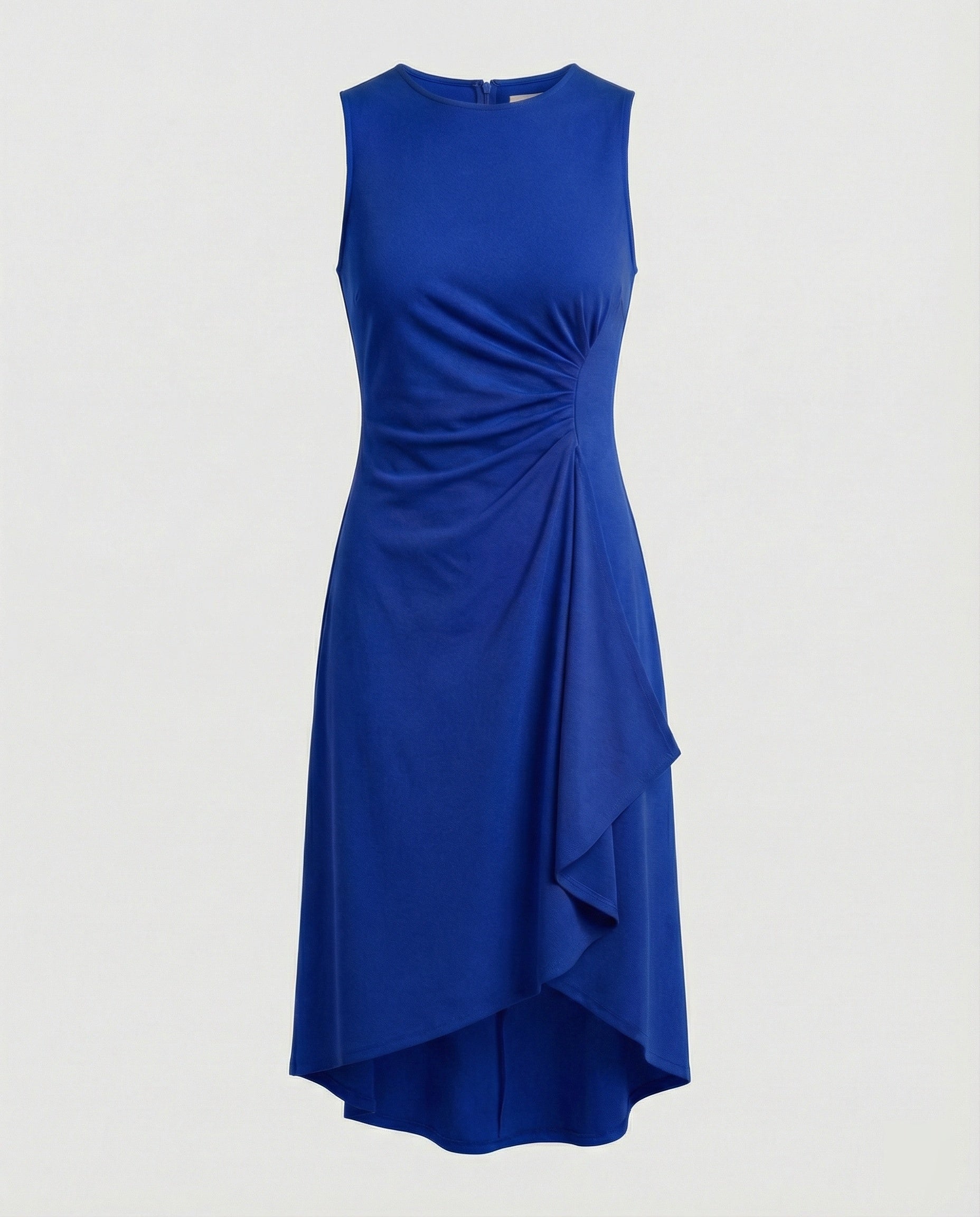 Damen Wickelkleid Ärmellos Asymmetrisch Elegant - BerlinGlamour