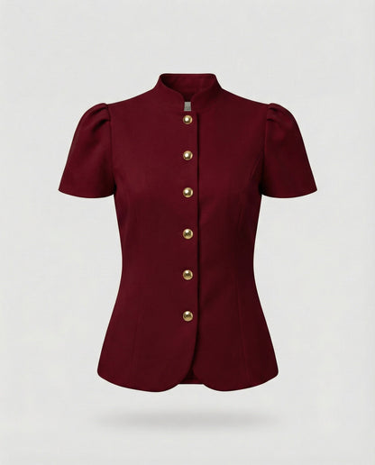 Damen Bluse Puffärmel Frauen Oberteil Elegent
