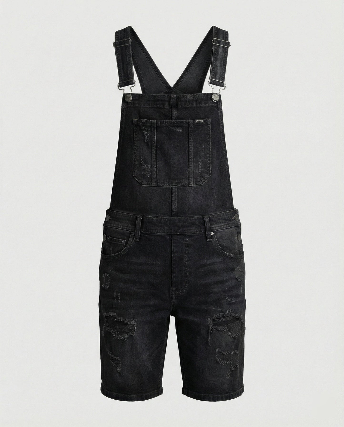 Herren Latzhose Used-Look mit abnehmbaren Trägern Jeans