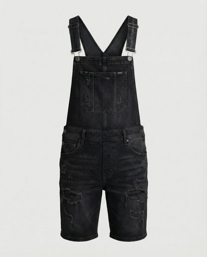 Herren Latzhose Used-Look mit abnehmbaren Trägern Jeans