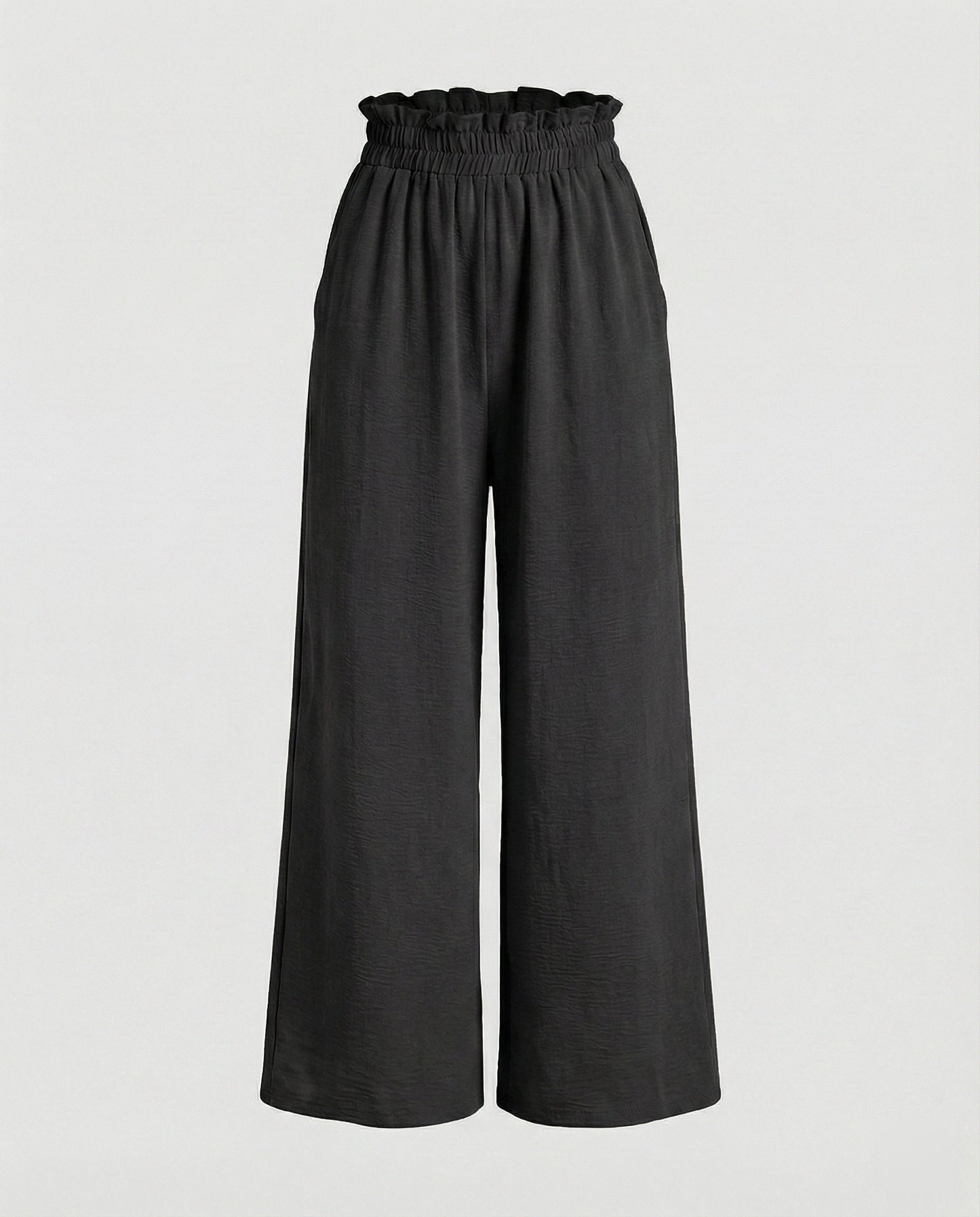 Damen Hosen Weite Bein Culotte Elastisch Bequem